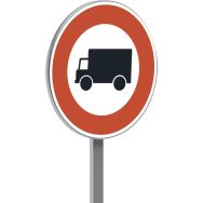 Panneau permanent B8 interdit aux transports marchandises - Taliaplast