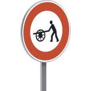 Panneau permanent B9e interdit aux voitures à bras - Taliaplast
