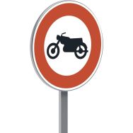 Panneau permanent B9h interdit aux motocyclettes - Taliaplast