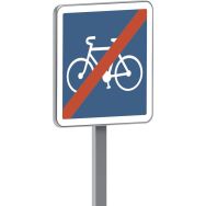 Panneau permanent C114 Fin de piste ou bande cyclable - Taliaplast