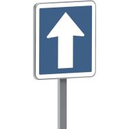 Panneau permanent C12 circulation à sens unique - Taliaplast