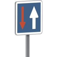 Panneau permanent C18 sens de circulation prioritaire - Taliaplast