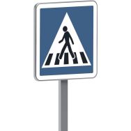 Panneau permanent C20a passage pour piétons - Taliaplast