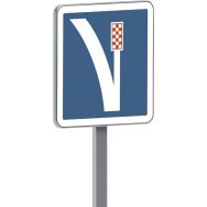 Panneau permanent C26a voie de détresse à droite - Taliaplast
