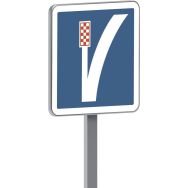 Panneau permanent C26b voie de détresse à gauche - Taliaplast