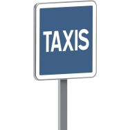 Panneau permanent C5 station de taxis - Taliaplast