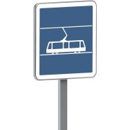Panneau permanent C7 arrêt tramway - Taliaplast