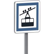 Panneau permanent CE20a gare de téléphérique - Taliaplast