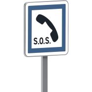 Panneau permanent CE2a poste d'appel d'urgence - Taliaplast