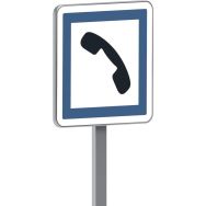 Panneau permanent CE2b cabine téléphonique publique - Taliaplast
