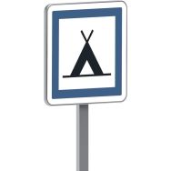 Panneau permanent CE4a terrain de camping pour tentes - Taliaplast