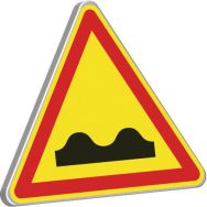 Panneau temporaire de chantier AK2 - Cassis ou dos d'âne - Taliaplast