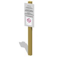 Panneaux d'information interdiction fumer poteau bois - Manutan Expert