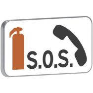 Panonceau M9f zone téléphone SOS avec extincteur - Taliaplast