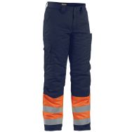 Pantalon haute visibilité hiver orange fluorescent/marine