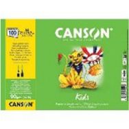 Paquet 100 feuilles dessin blanc 21x29,7cm 90g Canson Kids