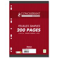 Paquet 100 feuillets simples 90g 200 p papier 100% recyclé