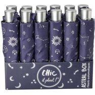Parapluie mini automatique imprimé astral léger - Lot de 12