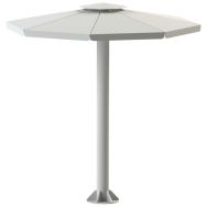 Parasol Dryade mât acier toit alu plein - Tolerie Forezienne