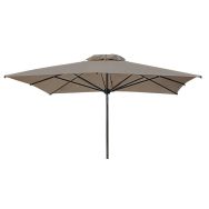 Parasol Napoli standard 3 x 3 m sans volant - toile taupe