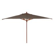 Parasol Palladio standard 4 x 4 m sans volant - toile taupe