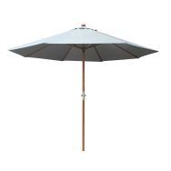 Parasol bois rond 3 m - écru