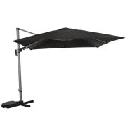 Parasol deporte 3x3 m LB orientble bois flotte mât gris/toile grise