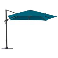 Parasol déporté ROMA 3x3 m inclinable manivelle alu/acier - bleu