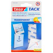 Pastille adhésive transparentes double-face Tesa® - Étui de 72