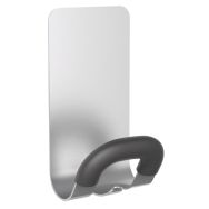 Patère magnétique en acier embout ABS Gris métal