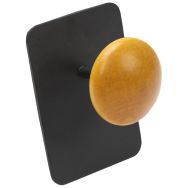Patère magnétique métal/bois Noir