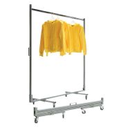 Penderie mobile pliante - LxH: 130x145 cm - Gris