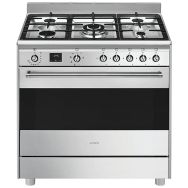 Piano de cuisson mixte PRIMASCB9X - Table de cuisson 5 feux gaz - Smeg