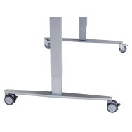 Pi&egrave;tement roulettes doubles frein&eacute;es hauteur + 8 cm pour Table Ergotable 2