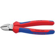 Pince coupante de côté noire atramentisée avec gaines 125 mm