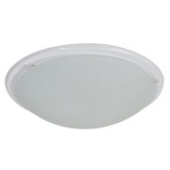 Plafonnier rond en verre dépoli Ø 28 cm Bianca - Corep