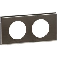 Plaque Céliane 2 postes finition black nickel