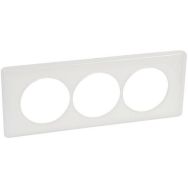 Plaque Céliane laqué 3P pour rénovation entraxe 57mm blanc