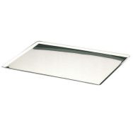 Plaque inox bords pincés L 530mm GN1/1