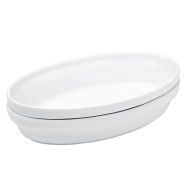 Plat sabot en porcelaine 50cl blanc