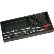 Plateau Modulosam 1/4'' de 34 outils en mm _ 73-R34M