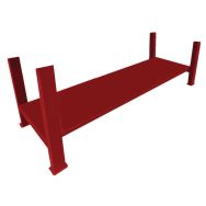 Plateau intermédiaire entrepieds pour établi de 1500 Rouge 3002