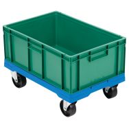Plateau roulant 250 kg avec bac norme Europe 39 L - Manutan Expert