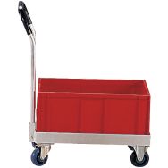 Plateau roulant acier Pour bacs norme Europe F= 500 kg Avec dossier