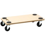 Plateau roulant bois avec poignée - Force 200 kg