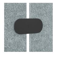 Platine de laison pour 2 cloisons acoustiques Petsy Noir mat-Simmob