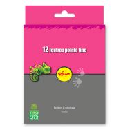 Pochette 12 feutres dessin pointe fine Ø 2 mm