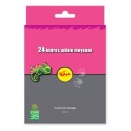 Pochette 24 feutres Pichon assortis pointe moyenne 2,7 mm