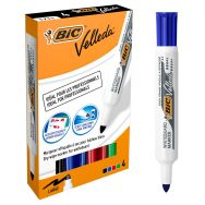 Pochette 4 marqueurs Velleda pointe ogive Bic