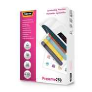 Pochette plastification A4 250µ par face (Boite de 100)